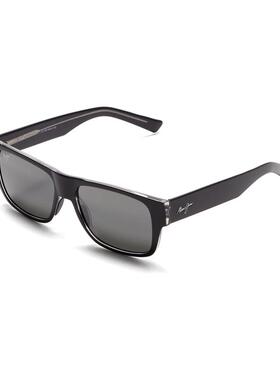MauiJim女士太阳镜防眩光抗紫外线高清视野色彩增强矩形框黑色