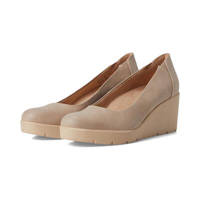 代购Naturalizer女士坡跟鞋透气内衬记忆海绵缓震拱形支撑