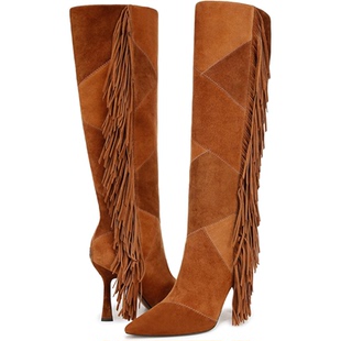 底舒适贴合 Edelman女士过膝靴透气内里轻便耐磨鞋 代购 Sam