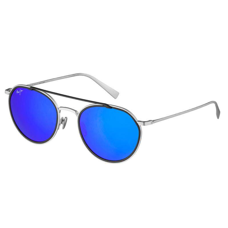 代购MauiJim男女太阳镜偏光防紫外线高清视野抗反光圆形金属框