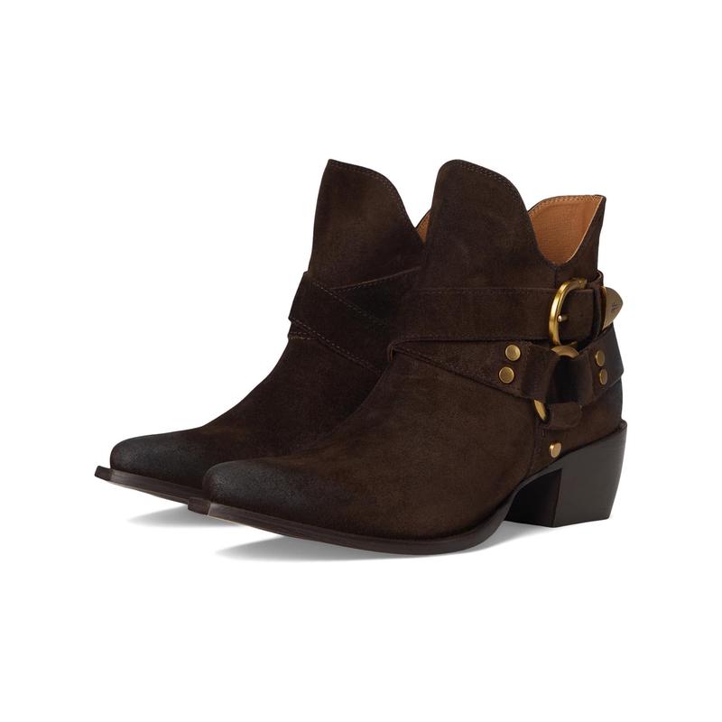 代购FRYE女士短靴舒适缓震耐磨鞋底透气内里稳固支撑多带设计