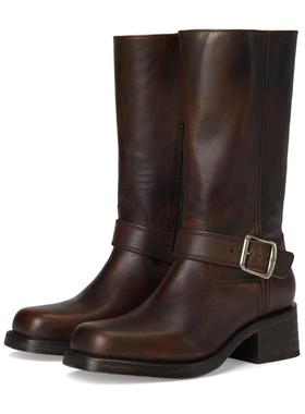 代购FRYE女士骑士靴透气吸汗缓冲鞋垫耐磨皮质鞋面皮质内里