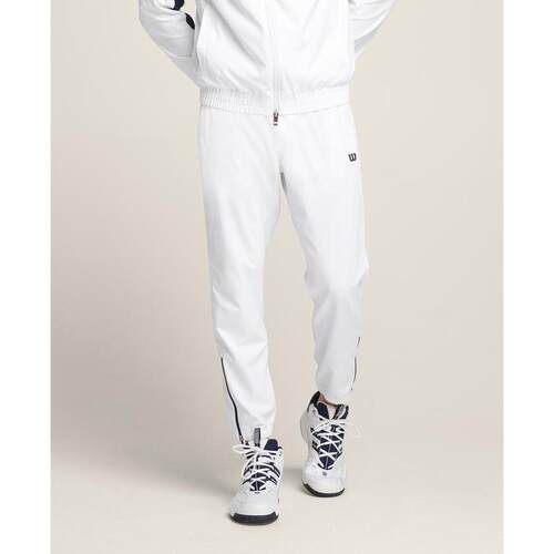 代购Wilson男士运动裤透气排汗防异味抗皱保暖舒适白色束脚设计