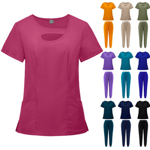 美容院护士服磨砂套装医生护士养老院手术室性感显瘦时尚工作服