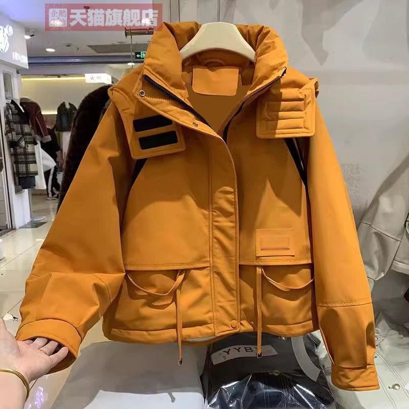 2025年冬季新款外穿韩版宽松洋气拼接撞色短款欧货潮流棉服外套