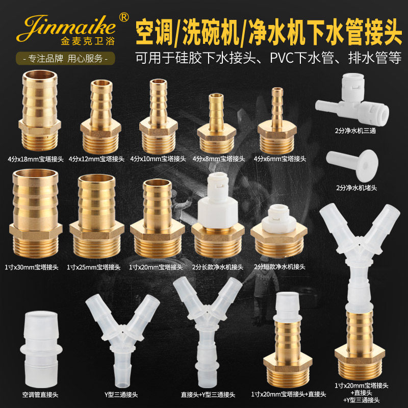 快接转换接头4/6分内外牙内丝变2/3分PE管家用直饮水机净水器配件