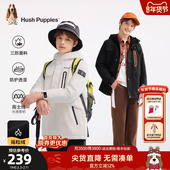 大童三防保暖连帽儿童工装 暇步士童装 男童加绒风衣秋冬新款 厚外套