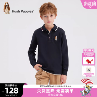 男童休闲T恤中大童宝宝学院风上衣 春秋新品 暇步士童装 儿童Polo衫