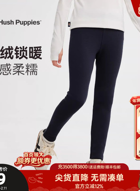 暇步士童装女童加绒打底裤25冬新品大童休闲保暖裤儿童一体绒长裤