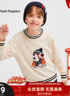 暇步士童装儿童毛衣25秋冬新品男童厚线衣宝宝童趣女童休闲针织衫