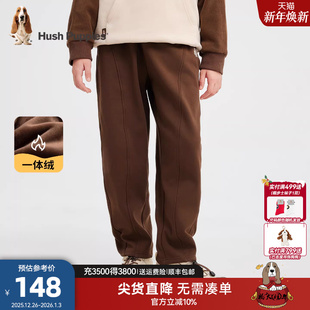 大童宝宝休闲一体绒儿童保暖裤 25冬新品 子 女童加绒长裤 暇步士童装
