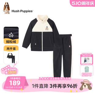男童搖粒絨外套女童休閑長褲 暇步士童裝 兒童運(yùn)動(dòng)套裝 2023秋冬新款