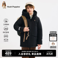 暇步士童装男童中长款棉服冬新品大童加厚棉服儿童三防保暖外套