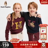 女童学院风毛衣休闲男童套头针织衫 暇步士童装 儿童线衣25秋冬新品