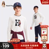 暇步士童装 儿童百搭上衣宝宝t恤 休闲圆领衫 男童长袖 T恤春秋新品