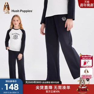 儿童开衩宽松休闲裤 暇步士童装 春秋新品 大童学院风直筒裤 女童长裤