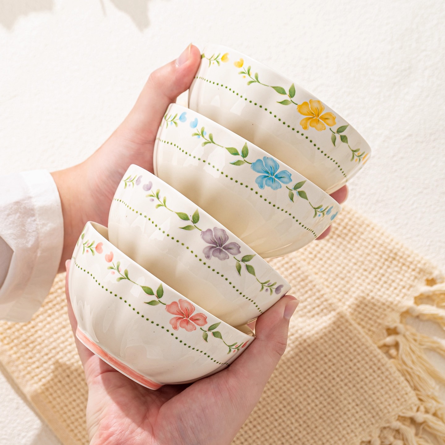 陶瓷米饭碗精致釉下彩个人专用