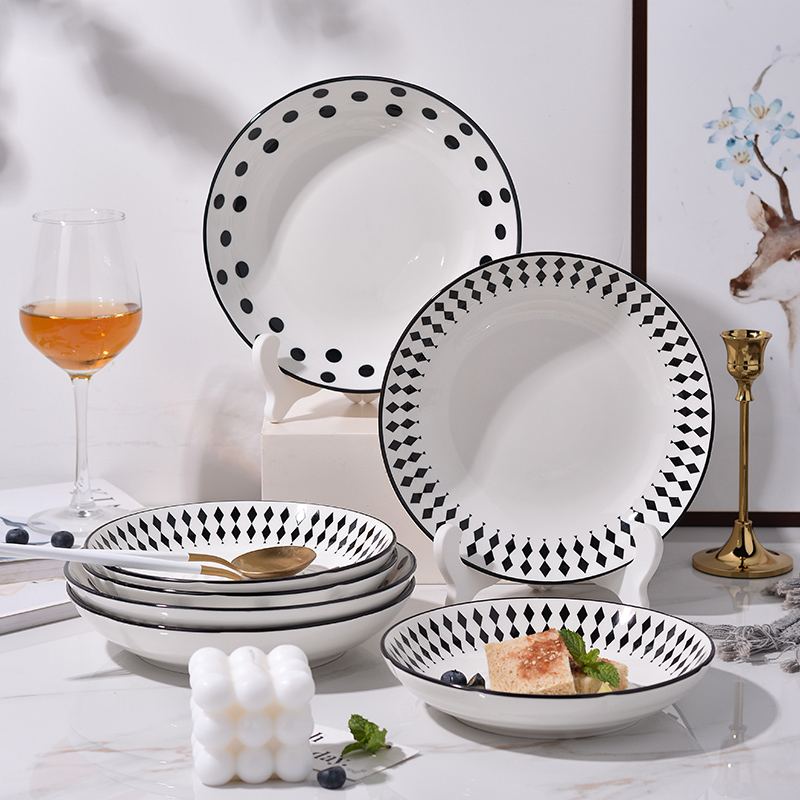 盘子陶瓷家用高级感北欧8英寸