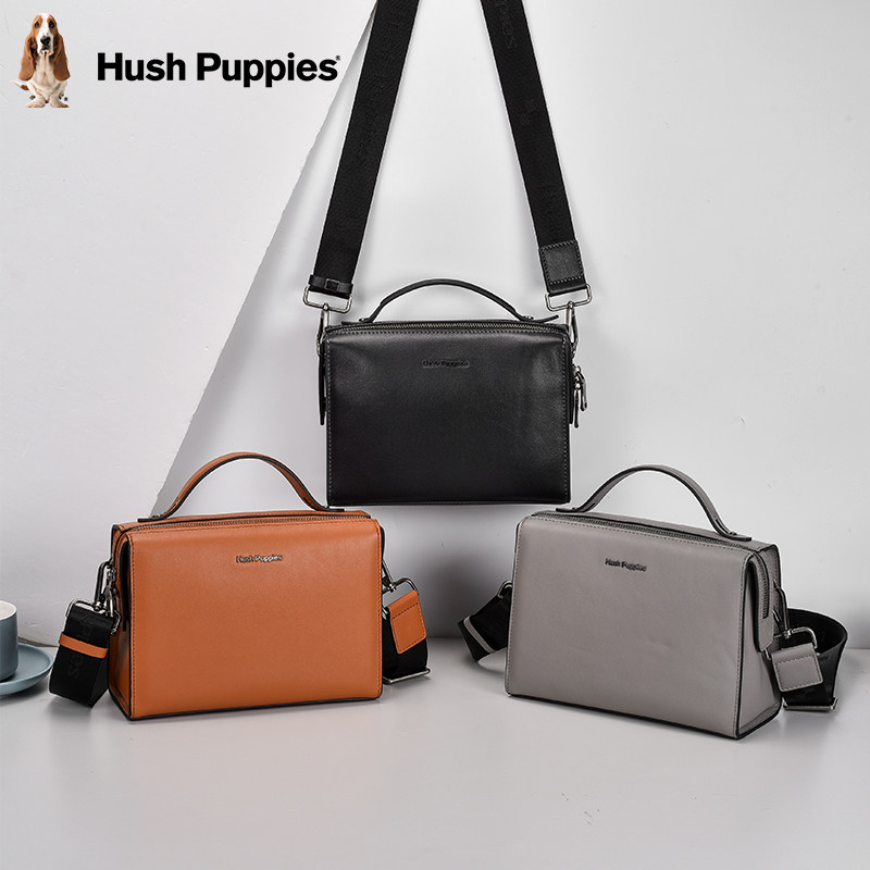 暇步士单肩包男新款真皮挎包男潮港风休闲中性风斜挎包百搭手提包