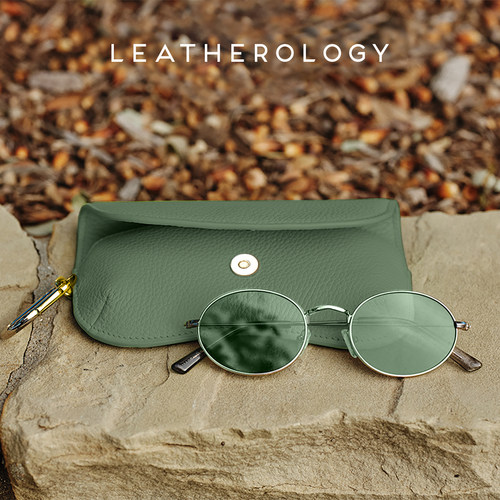 奥勒吉真皮眼镜盒收纳盒高档便携