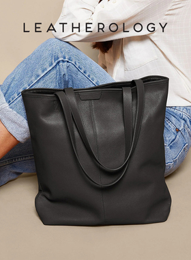 LEATHEROLOGY奥勒吉真皮托特包大容量单肩轻奢高级通勤旅行收纳包