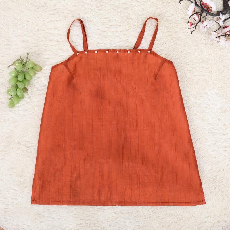 珍珠吊带改良宋抹竖纹内搭