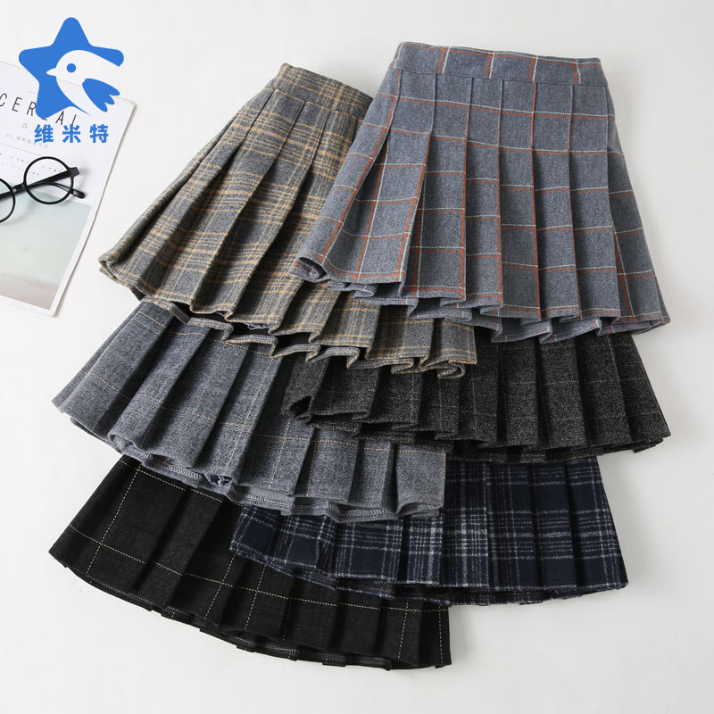 女童短裙半身裙秋冬新款童装中大童格子半裙洋气儿童毛呢百褶裙潮,童装/婴儿装/亲子装,半身裙,淘宝优惠券,粉丝福利购,淘宝优惠卷