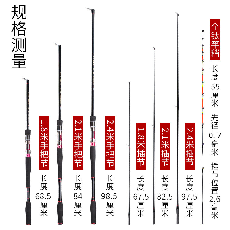 筏杆岸抛筏竿套装182124米筏钓竿软尾远投岸钓海伐竿桥筏杆