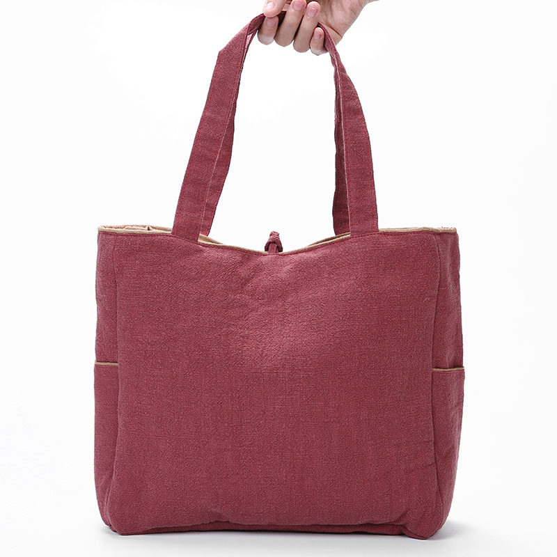 至景棉麻茶道便携茶具收纳袋子旅行茶具大容量手提功夫茶道收纳袋