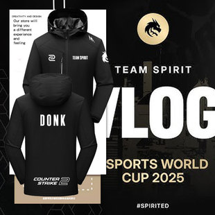 team spirit战队队服cs2游戏比赛服冲锋衣夹克男女连帽外套
