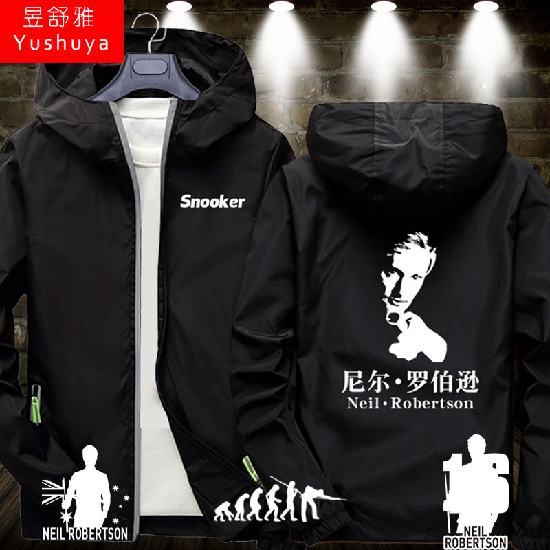 台球进化论snooker斯诺克尼尔罗伯逊开衫外套男女薄衣服连帽夹克