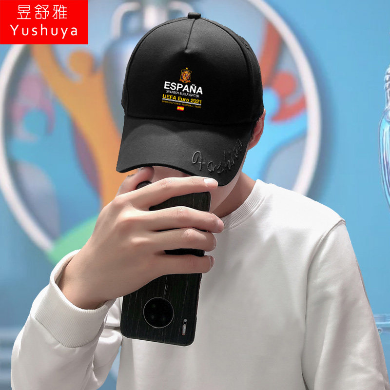 法国西班牙比利时荷兰葡萄牙意大利欧洲杯足球鸭舌帽子男女棒球帽