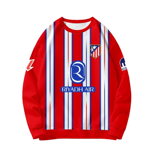 24-25赛季马竞队阿尔瓦雷斯足球衣服圆领卫衣男女马德里竞技长袖