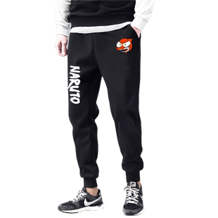 火影忍者手游场表情挑衅摸头动漫周边小脚卫裤子男女运动休闲长裤