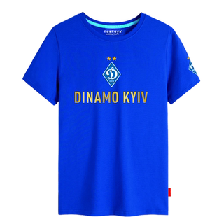 基辅迪纳摩队服短袖t恤衫男女足球迷服运动休闲球衣服纯棉半截袖