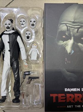 现货 NECA 45251 断魂小丑 Terrifier 亚特 7寸可动人偶手办模型