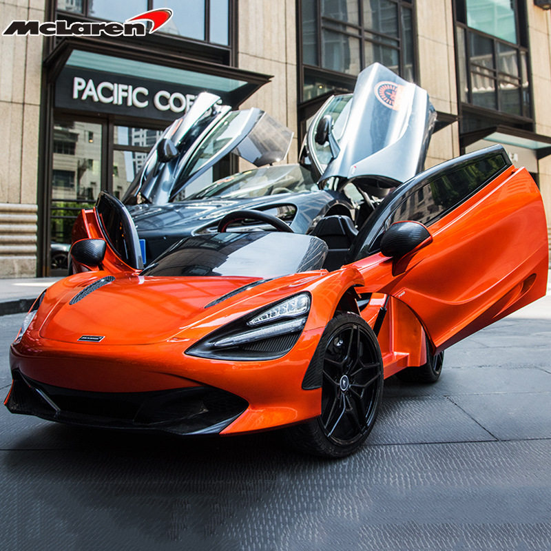 迈凯伦儿童电动车四轮宝宝遥控汽车男女网红小孩玩具车可坐人跑车