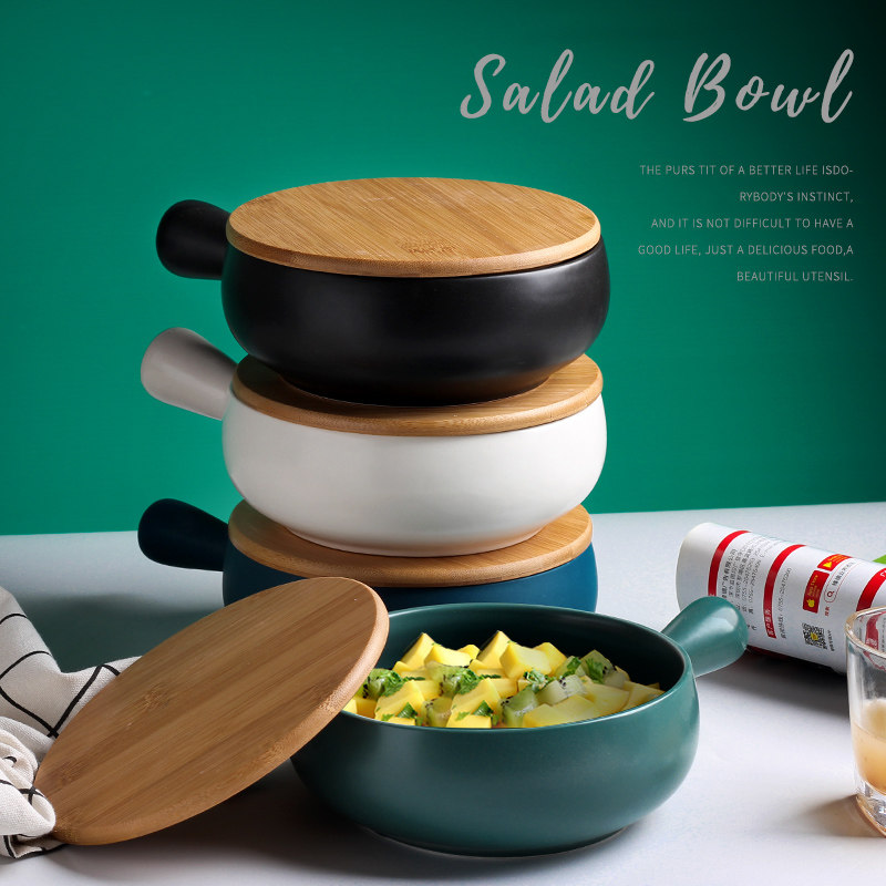 Home style baking bowl with handle