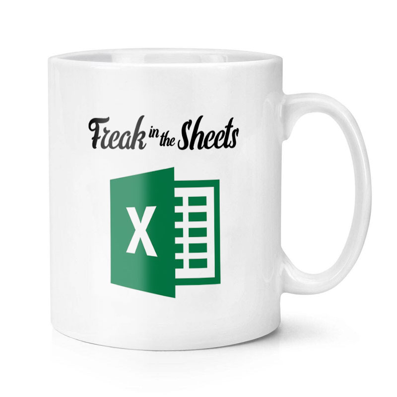 Freak In The Sheets 会计同事表格Excel 陶瓷马克杯水杯杯子