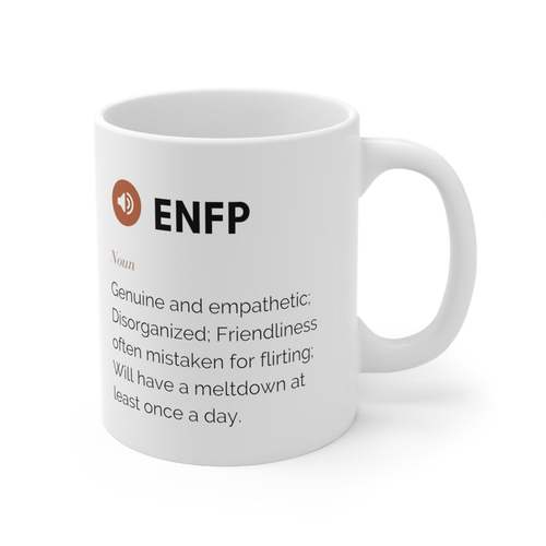 MBTI定义杯ENFP人格测试杯送礼星座英文陶瓷陶瓷马克杯杯子礼物杯
