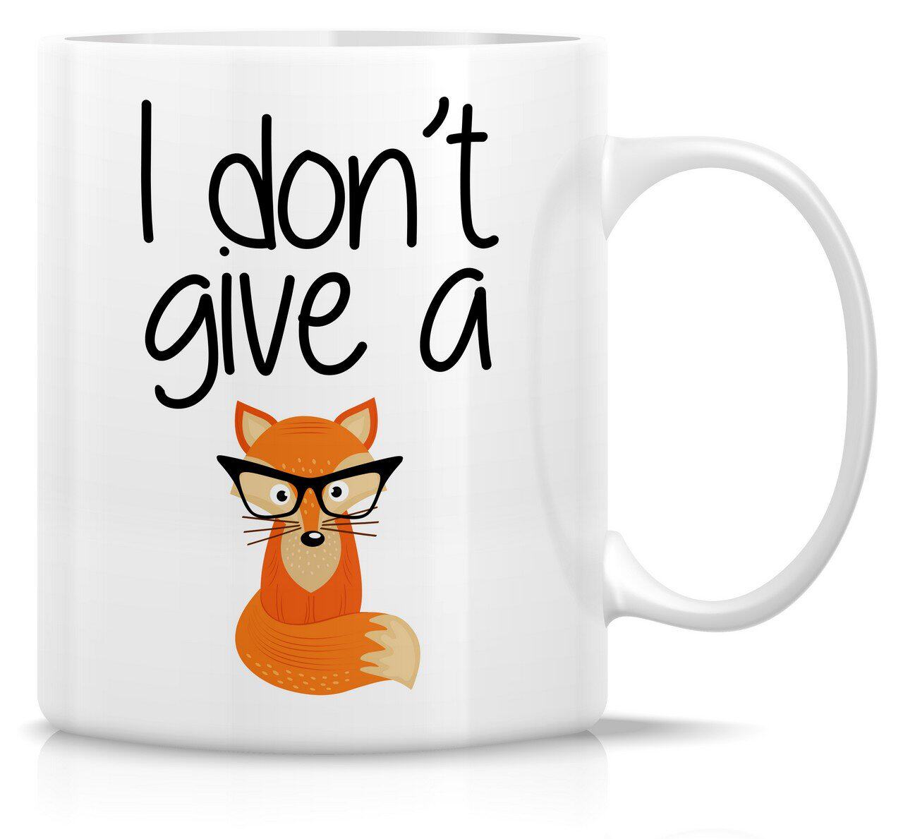 I Don_t Givea fox 狐狸马克杯咖啡師陶瓷咖啡马克杯子