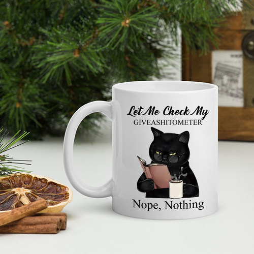 Nope nothing 什么都没有杯子 创意美式猫杯陶瓷杯美式咖啡马克杯