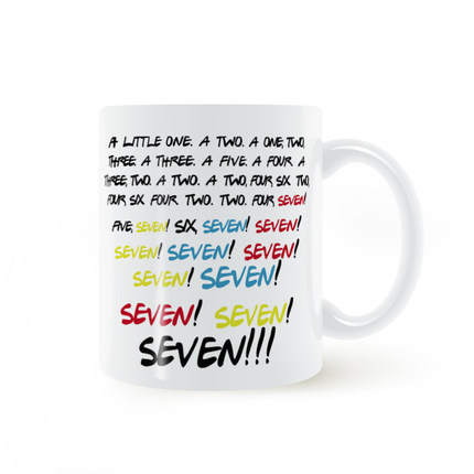 老友记777777马克杯Friends Seven陶瓷白色杯子