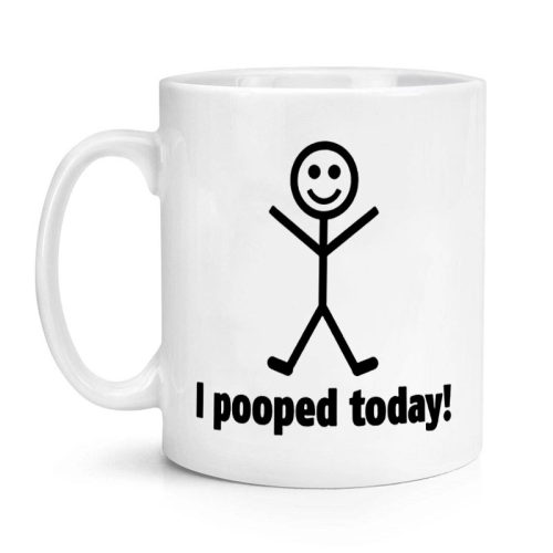 I Pooped Today 不要便秘 陶瓷马克杯水杯杯子