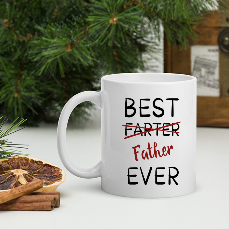 Fathers Day Best Father Ever Dad 爸爸丈夫父亲节 陶瓷马克杯子