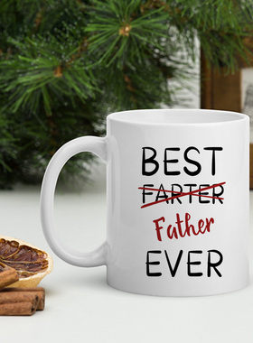 Fathers Day Best Father Ever Dad 爸爸丈夫父亲节 陶瓷马克杯子