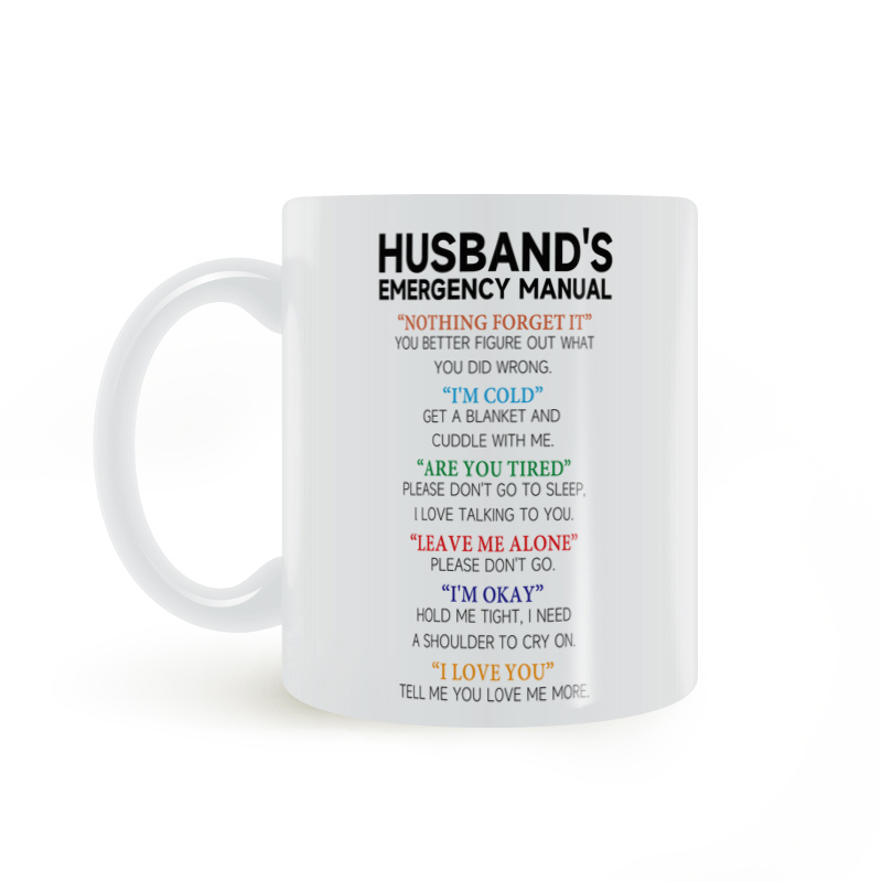 HUSBAND_S EMERGENCY MANUAL丈夫的急救手册 马克杯 陶瓷水杯礼物