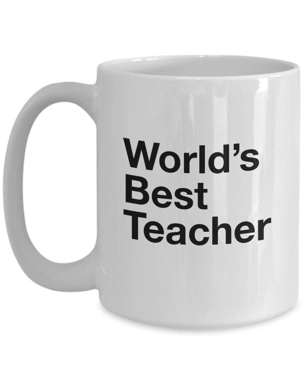 World_s Best Teacher mug最好的老师教师节礼物马克杯陶瓷马克杯