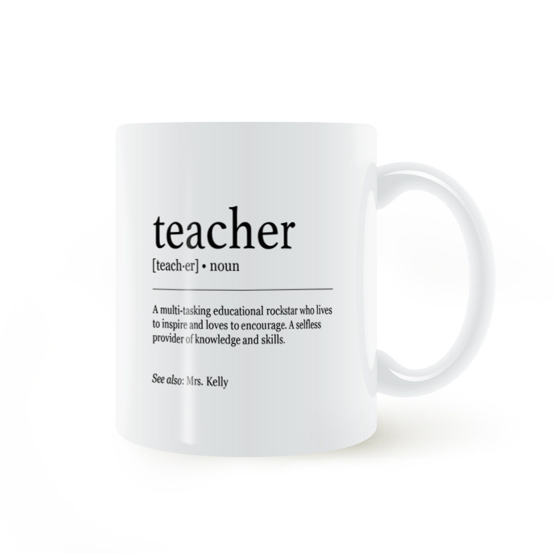 Teacher Definition mug教师的定义马克杯陶瓷美式水杯定制+10元