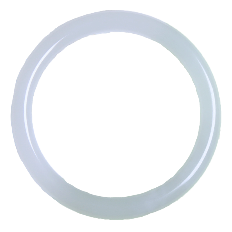 珪宝和田玉冰底烟灰色圆条手镯天然玉石玉镯女款内径58mm0510